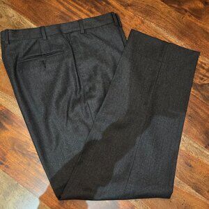 Men's Trussini Boyd's Wool Cashmere Gray Pants Flat Front Approx. 35/31